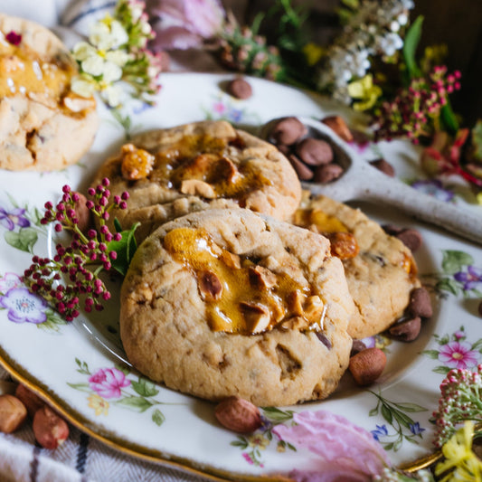 Choc-Chunk Peanut Brittle Volcanos
