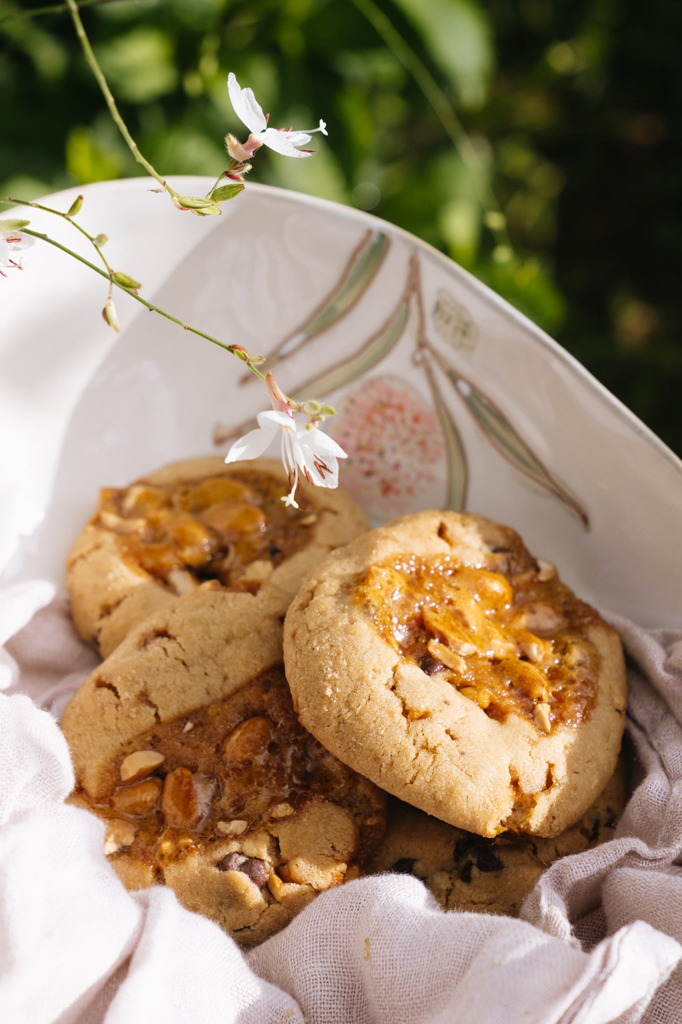 Choc-Chunk Peanut Brittle Volcanos