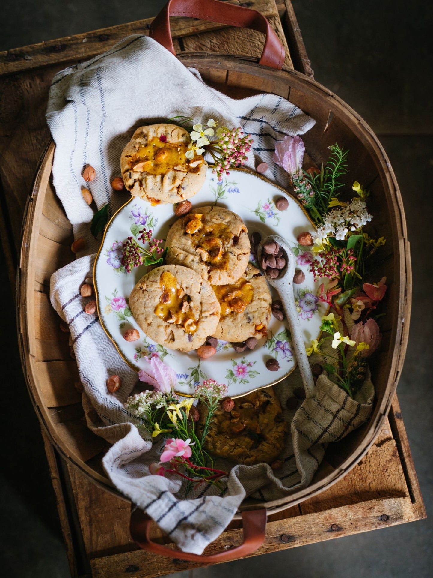Choc-Chunk Peanut Brittle Volcanos